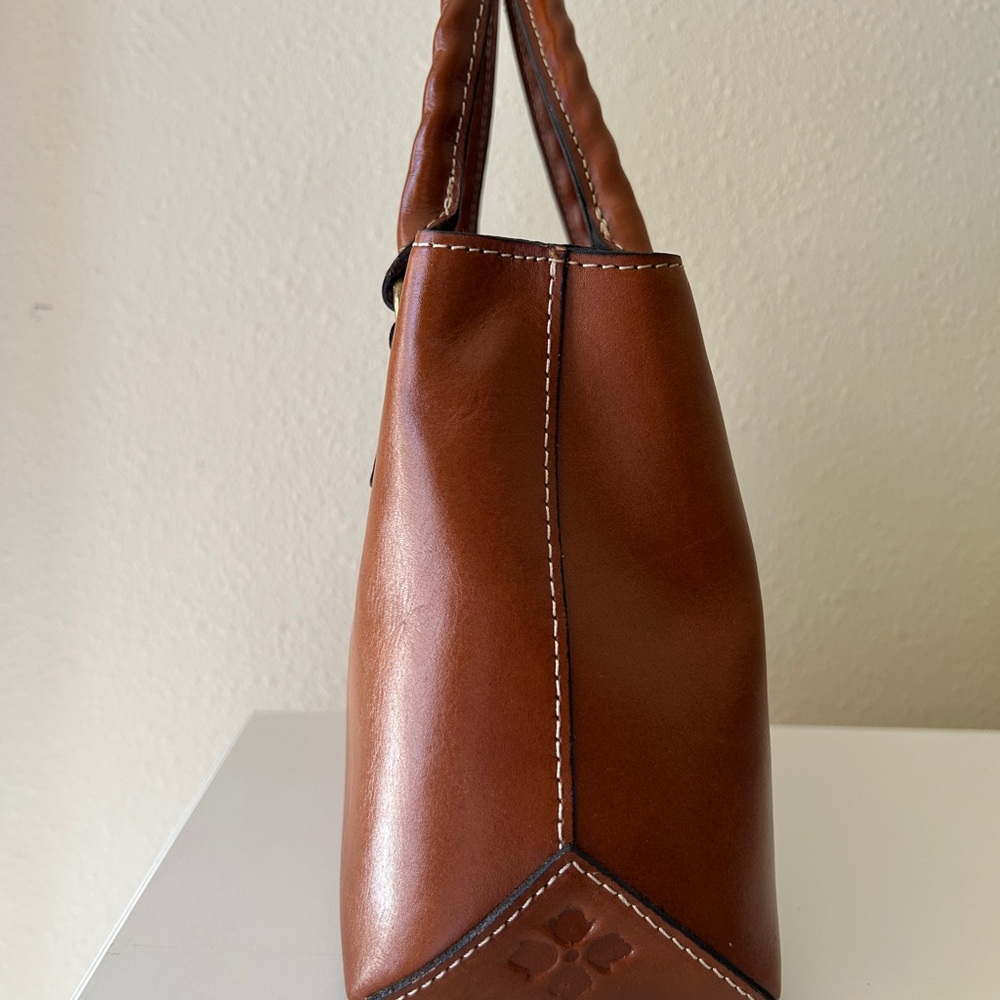 NEW Patricia Nash Heritage Angela Convertible Cross Body‎ Satchel Brown Leather - Picture 4 of 12